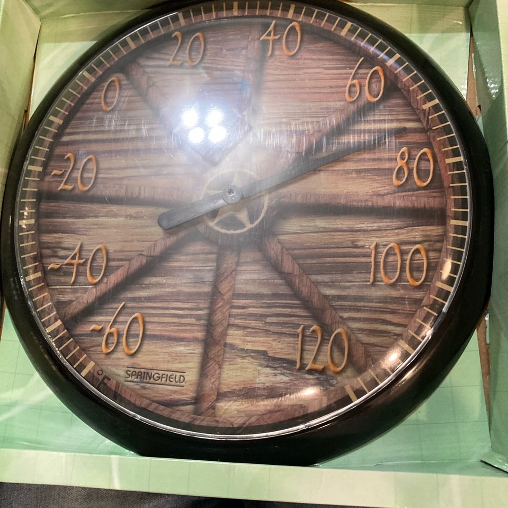 Brown Rustic Wall Clock with Vintage Design